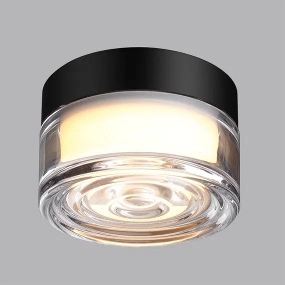 7156/6CL HIGHTECH ODL26 493 светильник черный/прозрачный/стекло/поликарбонат IP65 LED 6W 410Лм 2200/2700/3000K 120° 220-240V RONDA