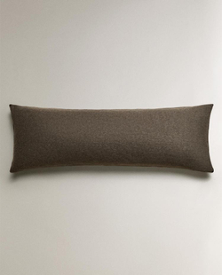 ZARA HOME ОДНОТОННАЯ КАШЕМИРОВАЯ НАВОЛОЧКА, СЕРЫЙ