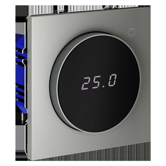 Терморегулятор электронный Voltum S70 с индикацией и датчиком, для теплого пола, (сталь) VLS070105