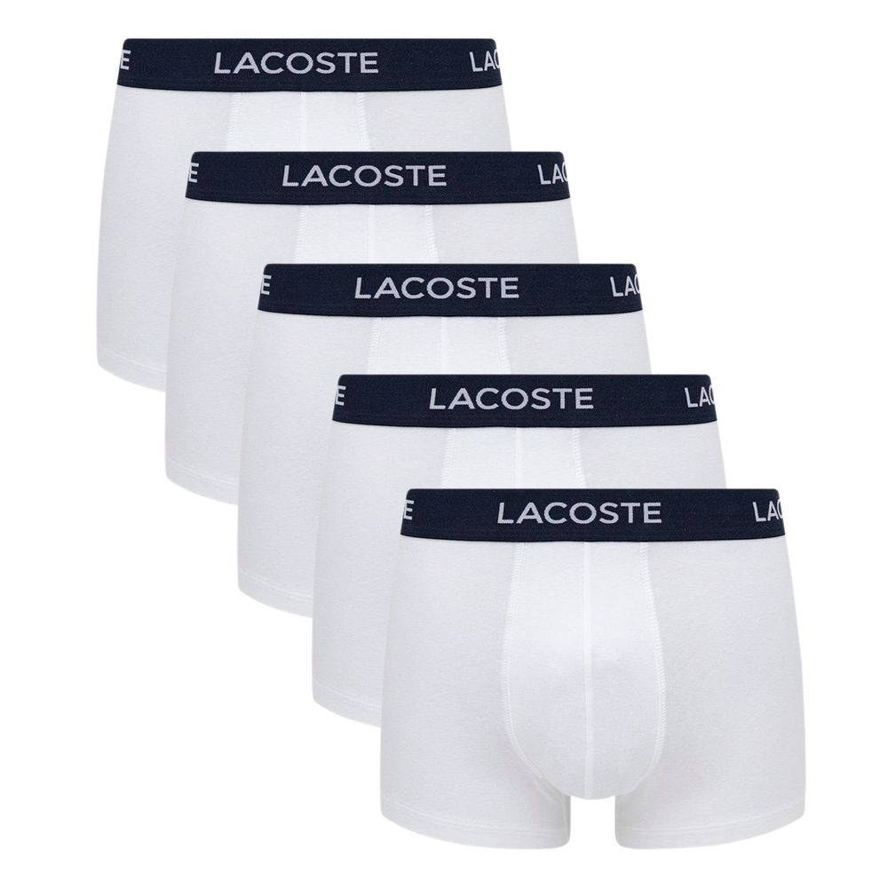 Мужские спортивные боксеры Lacoste Casual Cotton Stretch Boxer 5P - white