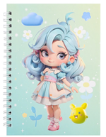 Блокнот 13*18см. 48л. клетка "Девочка" на спирали DV-15325-3 (Darvish)