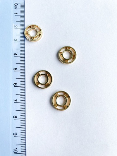 25031-3 Подвеска "Часы" 12мм, позолота