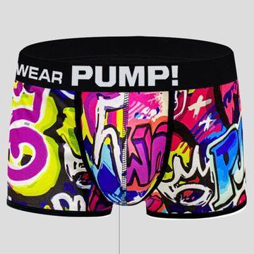 Мужские трусы боксеры черные с принтом PUMP! MP225-2