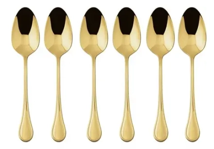 Sambonet Набор из 6 ложек для эспрессо Royal PVD Gold 52763GA7