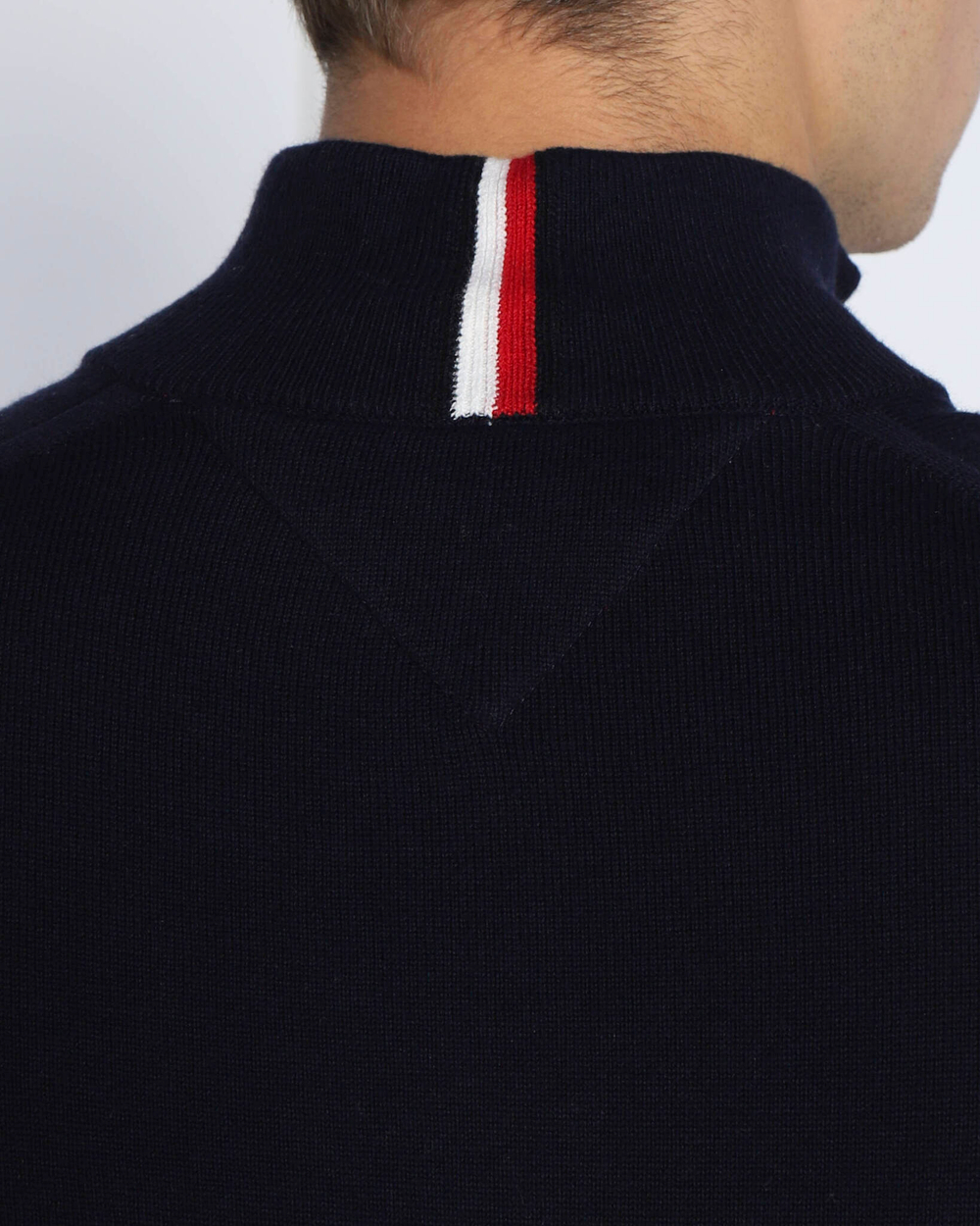 свитер zip mock Tommy Hilfiger - темно-синий(MW0MW28049)