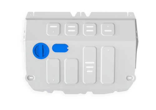 Защита картера Rival для Jetour T2 РКПП 4WD 2023-н.в., рынок РФ, алюминий 3 мм, с крепежом, штампованная, 333.0960.1