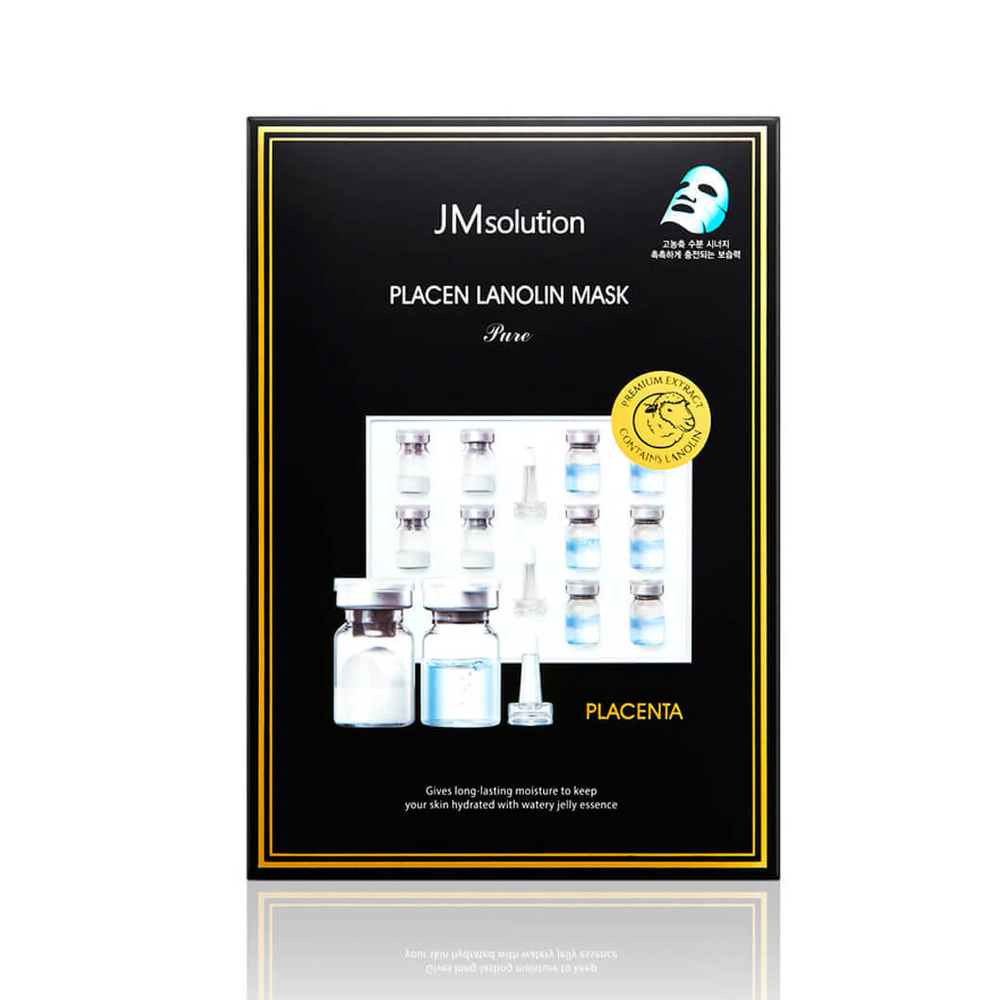 Маска тканевая плацентарная с ланолином JMsolution Placen Lanolin Mask, 35 мл