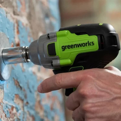 Гайковерт ударный аккумуляторный Greenworks Арт. 3802907, 24V, 400Нм, бесщеточный