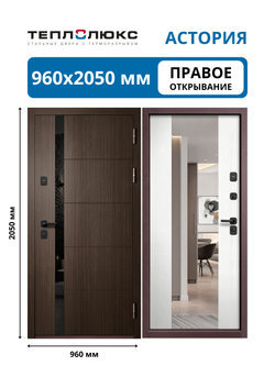 Входная дверь Астория зеркало