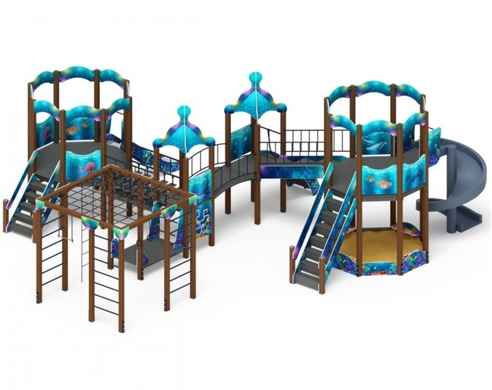 Детский игровой комплекс Морской ДИК 2.17.06-01 H=1200 H=2000