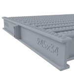 УГЛОВОЙ СЕГМЕНТ ACON 245x34мм, цвет серый