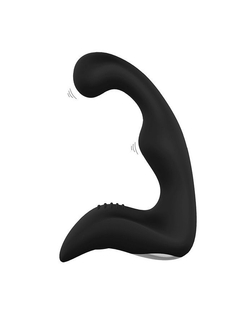Чёрный перезаряжаемый массажёр простаты BOOTY PLEASER