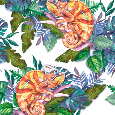 хамелеон в тропиках