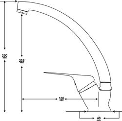Комплект Мойка Domaci Равенна Ssik DCL 480*480 (6) TG + Смеситель MEGA Mega MG-BMK016, хром