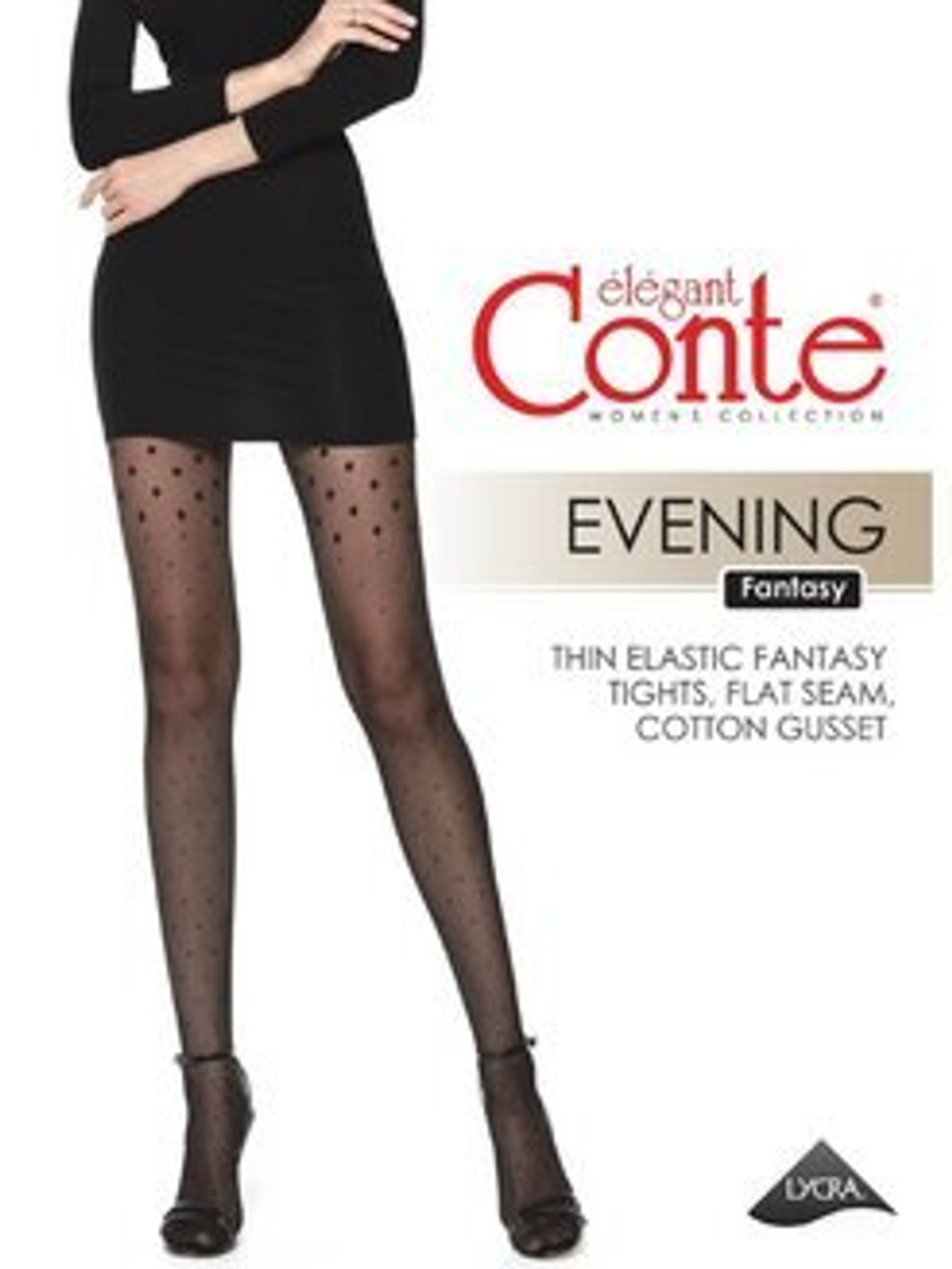 CONTE EVENING (колготки в точку с имитацией чулок)