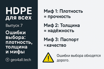 HDPE для всех — Выпуск № 7. Ошибки выбора: плотность, толщина и мифы