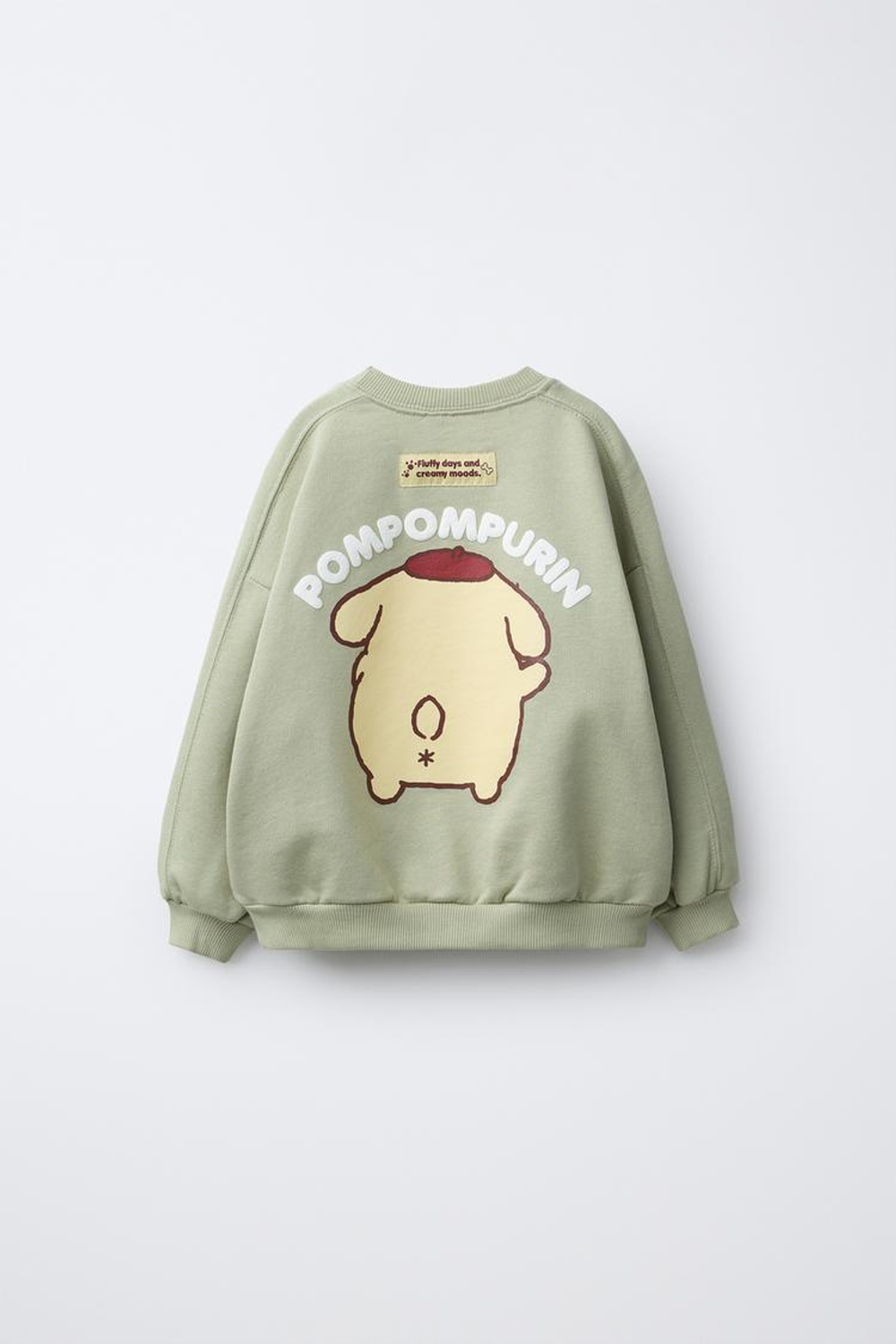 ZARA ТОЛСТОВКА С ПРИНТОМ POMPOMPOURIN © SANRIO, СВЕТЛО-ЗЕЛЕНЫЙ