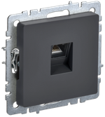 BRITE Розетка компьютерная RJ45 кат.5E РК10-БрГ графит IEK
