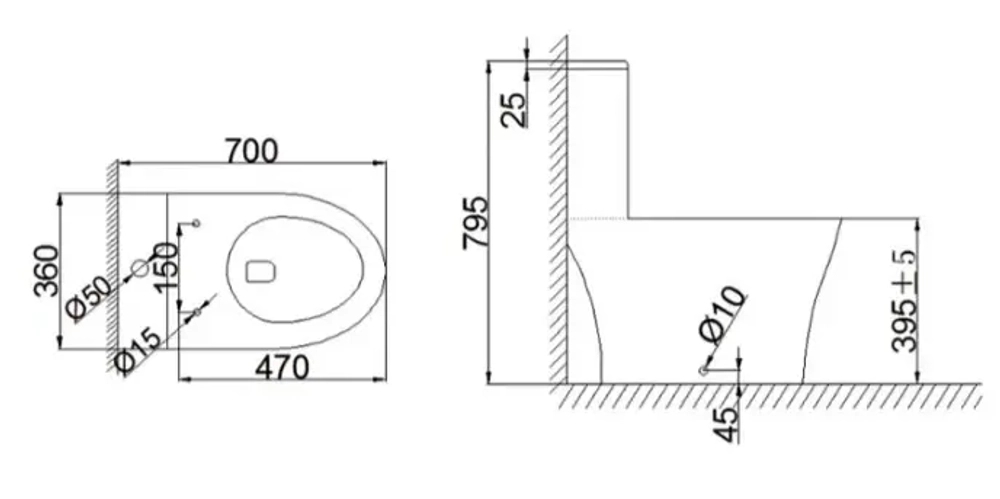Унитаз-моноблок Royce Force (RCT-111304WH)