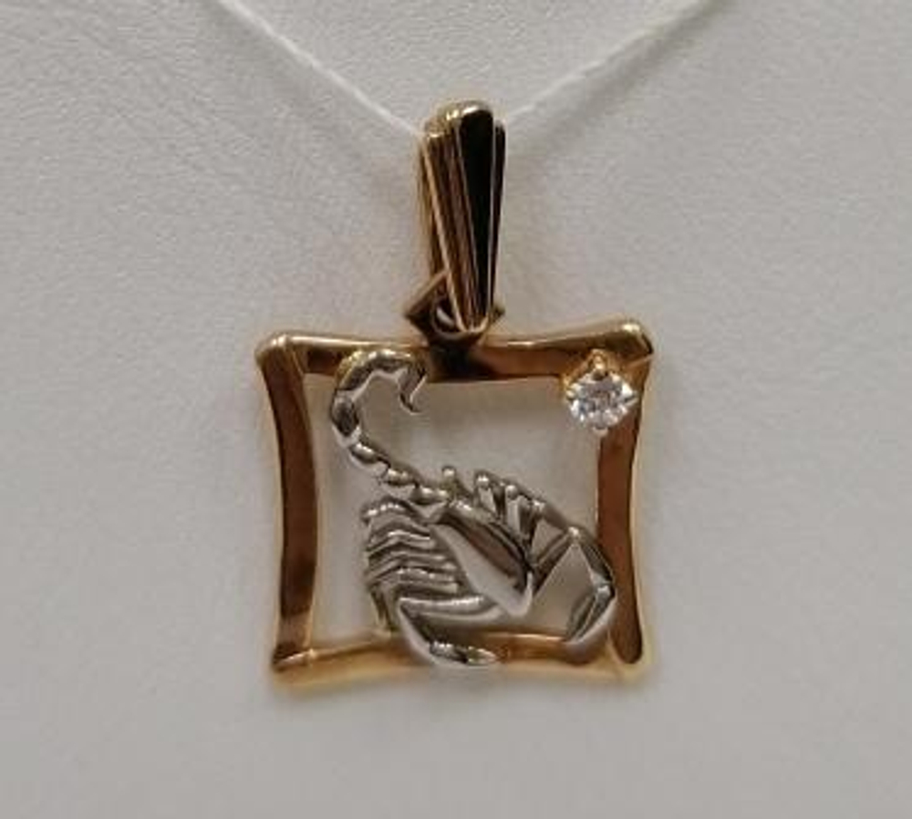 Подвеска из золота с фианитами