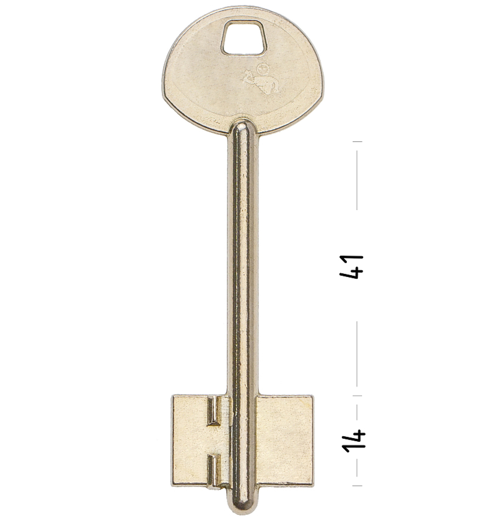 Заготовка сувальдного ключа 14195 ГАРДИАН 1 GRD1D (желтый)