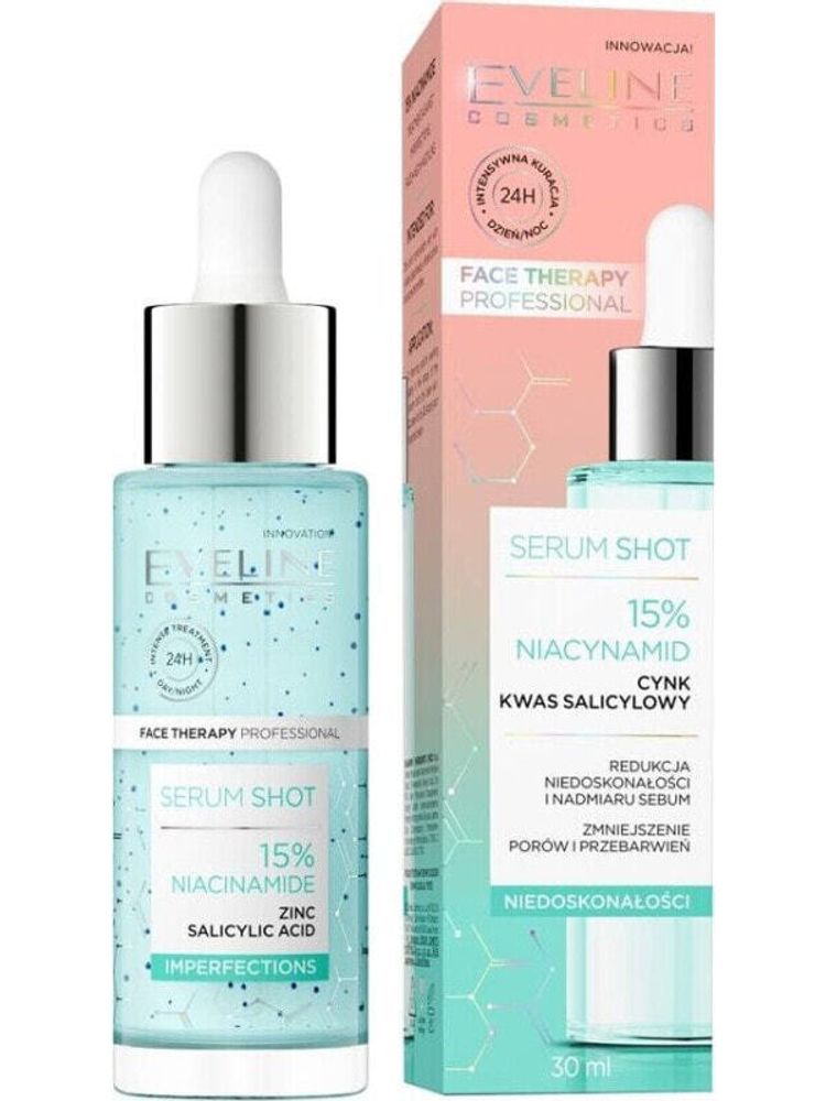 Eveline Eveline Face Therapy Professional Serum Shot Kuracja redukująca niedoskonałości - 15% Niacynamid 30ml