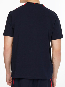 Мужская теннисная футболка Tommy Hilfiger Trim Short Sleeve Tee - desert sky