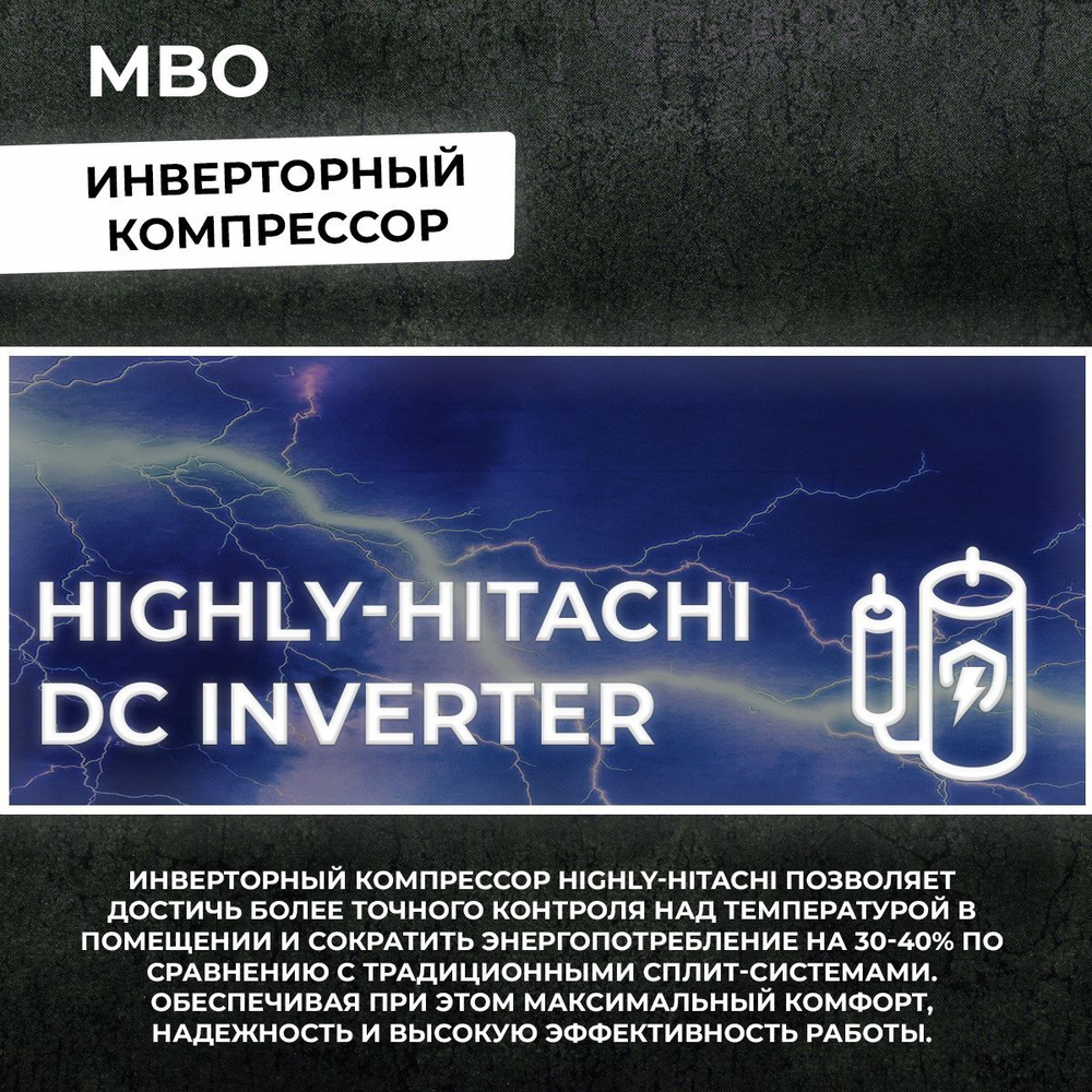 Сплит-система MBO MI-2 DC INVERTER MBOI-07HN1, для помещения до 20 кв.м.