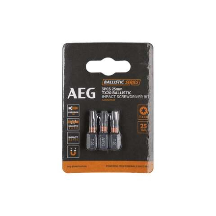Биты ударные AAK253TX20 (3 шт; TX20; 25 мм) AEG 4932479174