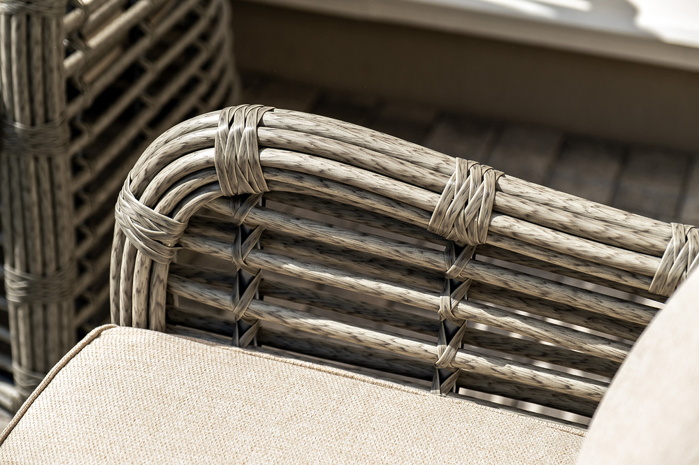 "Ницца" лаунж-зона из искусственного ротанга, цвет серый