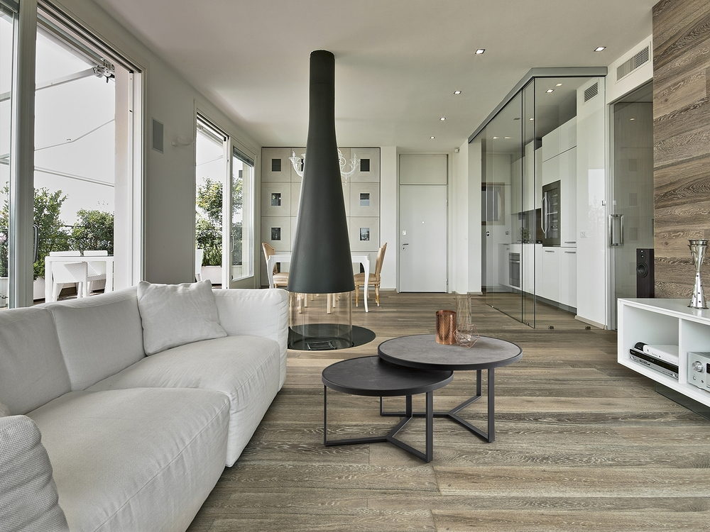 Naira Набор из 2-х приставных столиков серого цвета из меламина