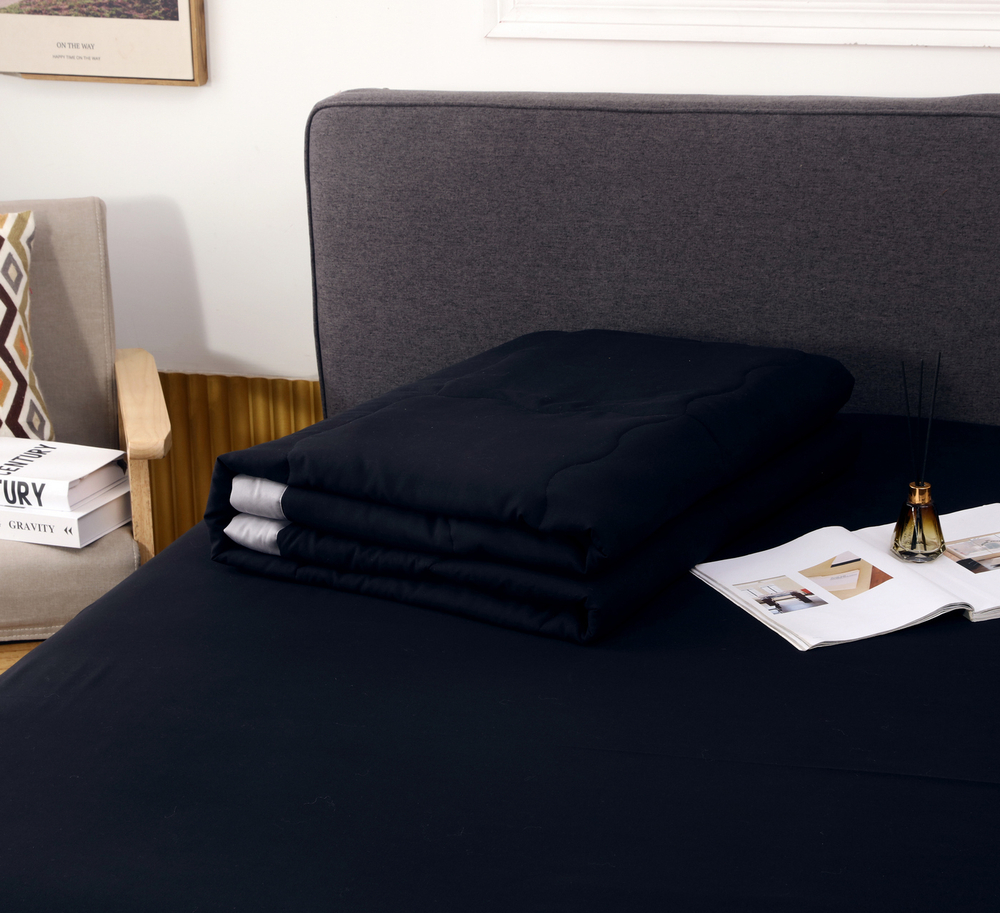 Комплект постельного белья Однотонный Сатин с Одеялом FB004