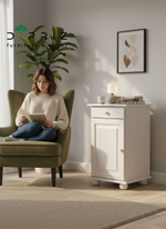 Тумба, 48х39х81, Лена, для кухни и ванной, с ящиком (нижняя часть буфета Лена), белый, Dipriz