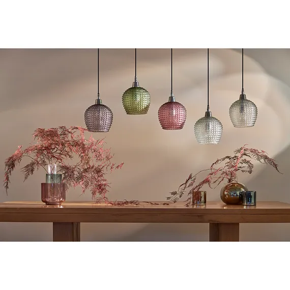 Светильник подвесной каскадный Aurora, 110х18 см, сливовый/зеленый/серый