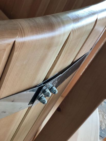 Круглая купель из кедра