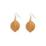 Серьги листья Ester Bijoux Орех LF88C-G BR