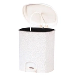 Ведро для мусора с педалью 11л Ажур (Слоновая кость)