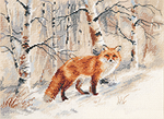 "Зимний день.Лисица"-1-32 вышивка