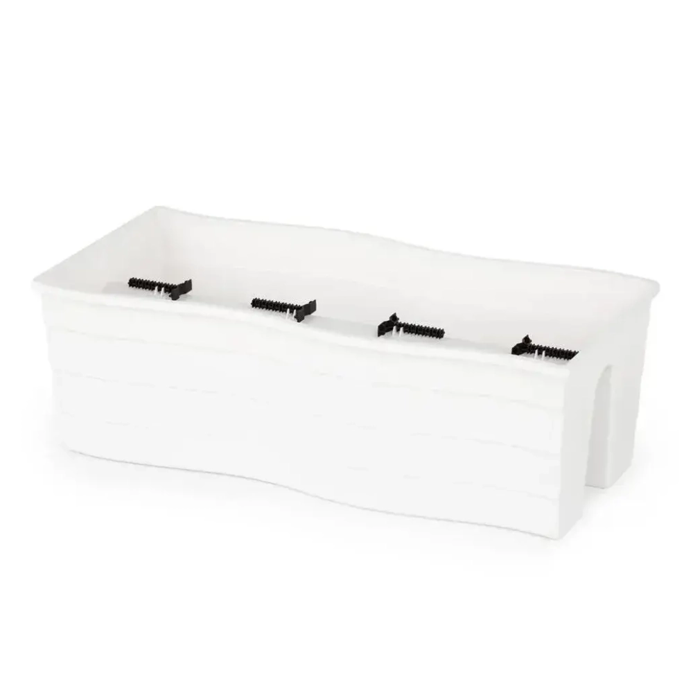 Кашпо на перила 585х200 большое (белый)