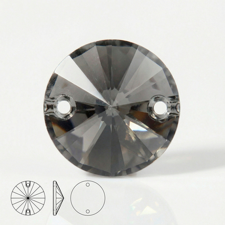 Пришивные стеклянные стразы (Grey / Серый) Rivoli