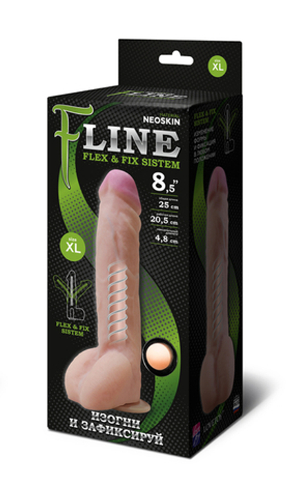 Фаллоимитатор неоскин на присоске "F" LINE L 25 см, ø 4-4,8 см