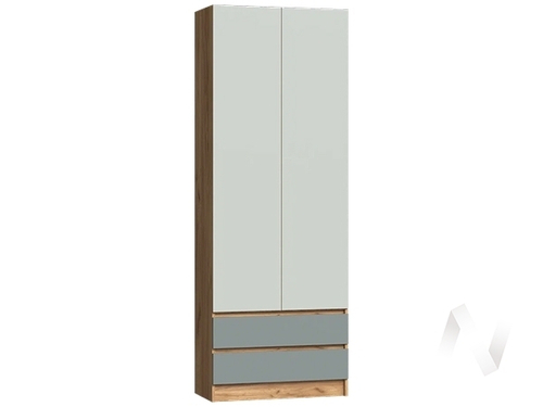 Шкаф Детская Челси Color (дуб крафт/мята темная; сумеречный голубой)