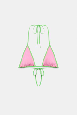 ZARA ТОП-БИКИНИ С ТРЕУГОЛЬНЫМИ ЧАШКАМИ, РОЗОВЫЙ