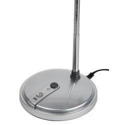 Настольный светильник ЭРА NE-301-E27-15W-S серебро