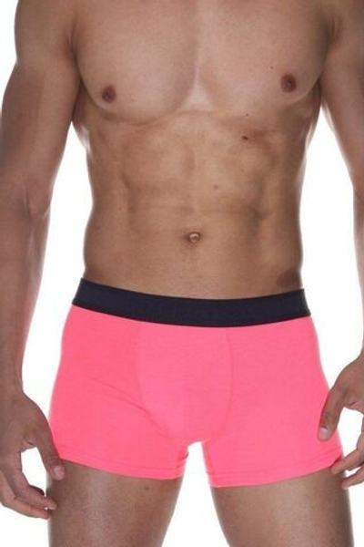 Розовые хлопковые трусы-боксеры (Размер: XXL) (Цвет: розовый)