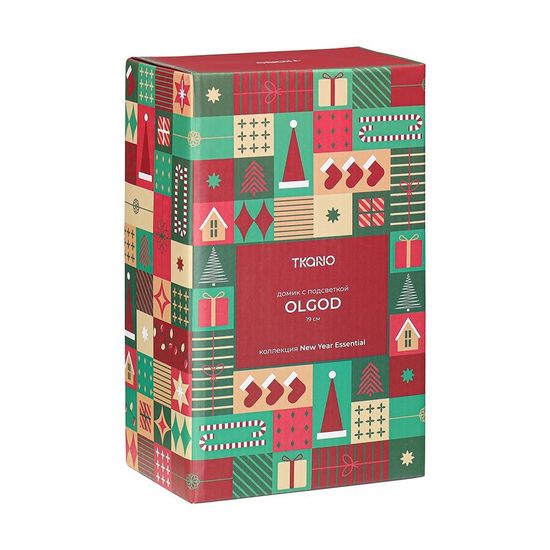 Домик с подсветкой olgod из коллекции new year essential, 19см