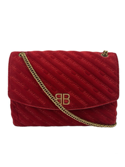Сумка Balenciaga chain velvet crossbody bag