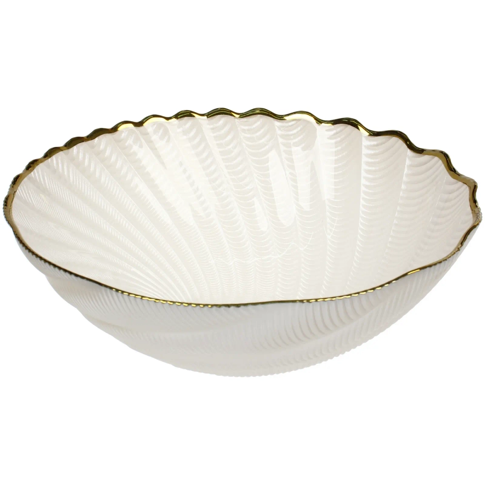 Салатник стеклянный «Фьюжн» 25*9см перламутр