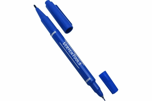 МАРКЕР СТРОИТ.СИНИЙ двухсторонний (10/ 100/ 2800), шт