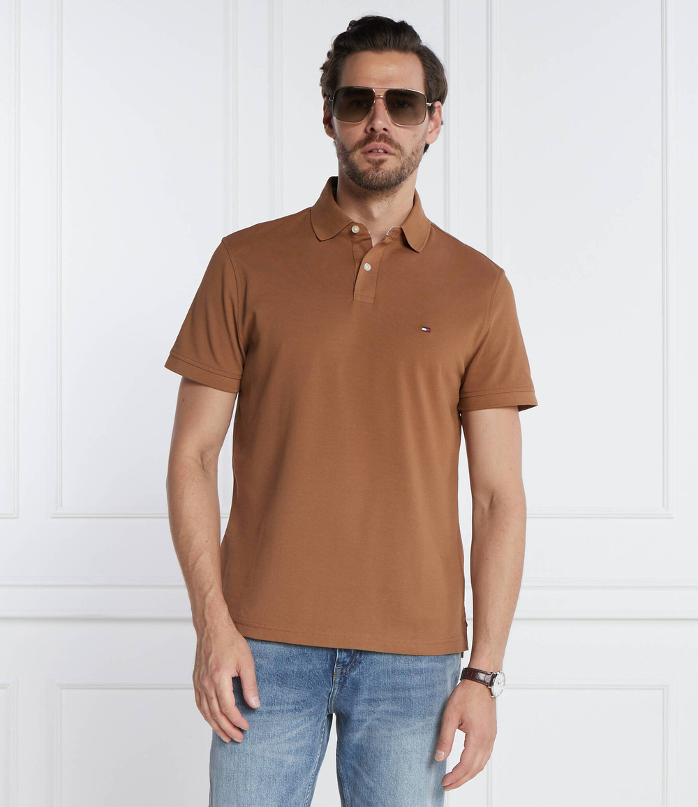 Поло Tommy Hilfiger - светло-коричневый(MW0MW17770)